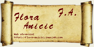 Flora Aničić vizit kartica
